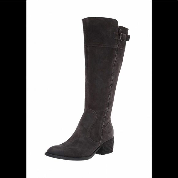 Born Shoes New Born Grey Suede Fannar Wide Calf Boots Poshmark